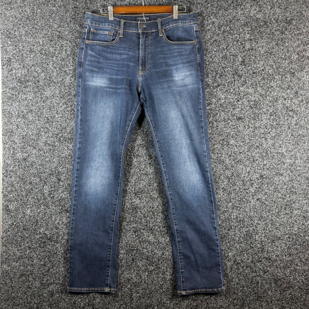 Lucky Brand 410 Athletic Slim Jeans Mens 33x32 Dark Wash Denim‎ Blue Pants